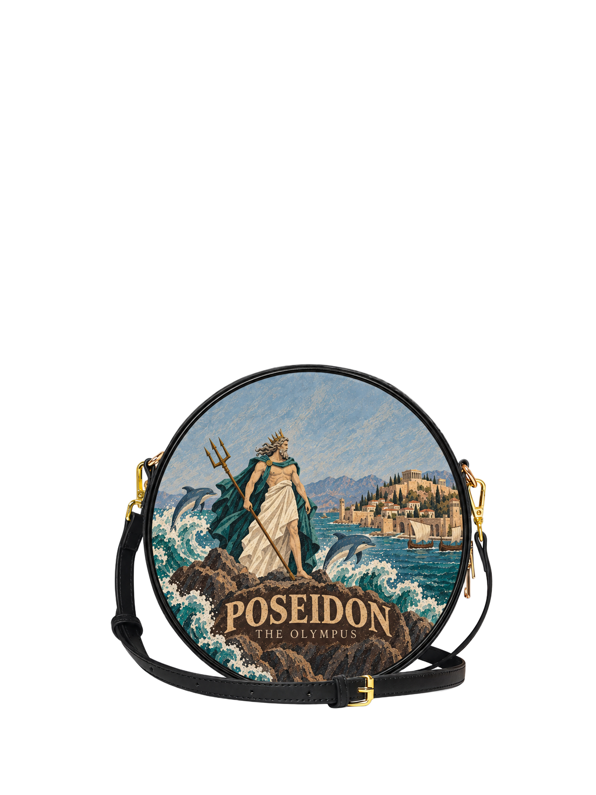 "Poseidon" Circle Crossbody Bag