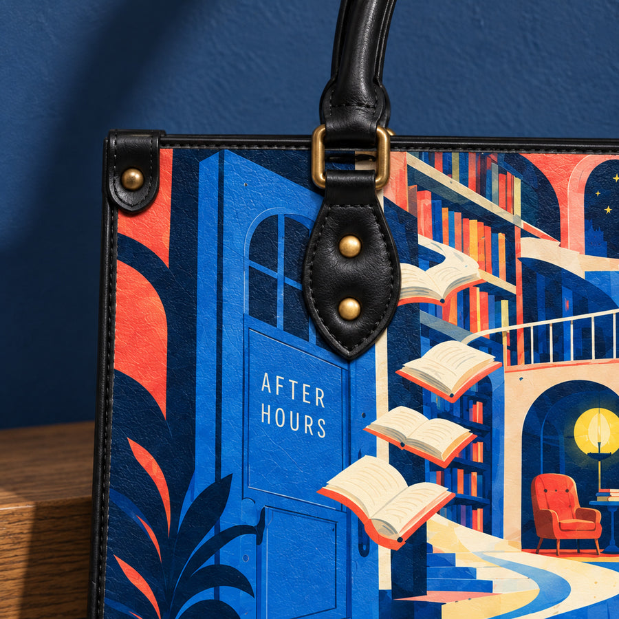 "After-Hours Library" Leather Handbag