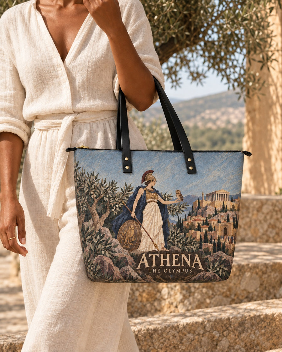 "Athena" Leather Tote Bag
