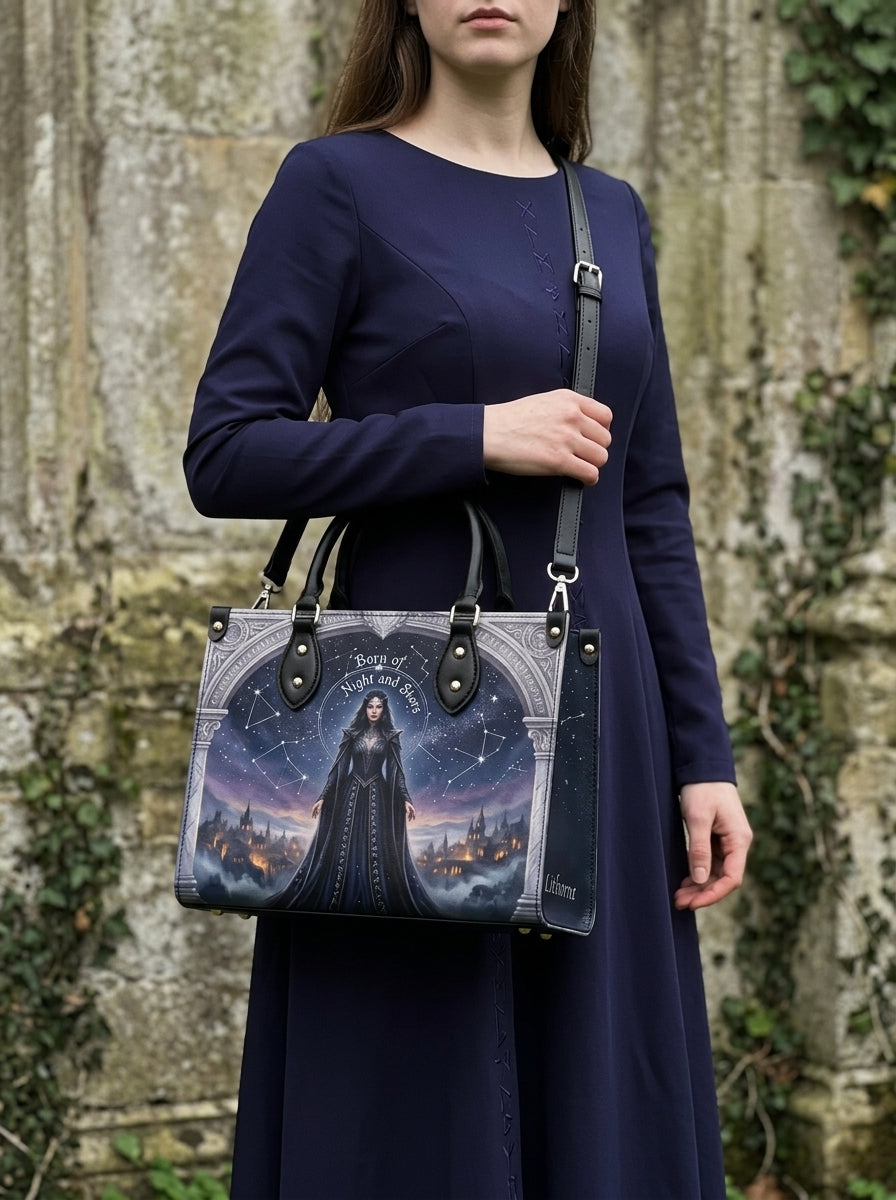 "Crowned in Constellations" Star Queen Leather Handbag
