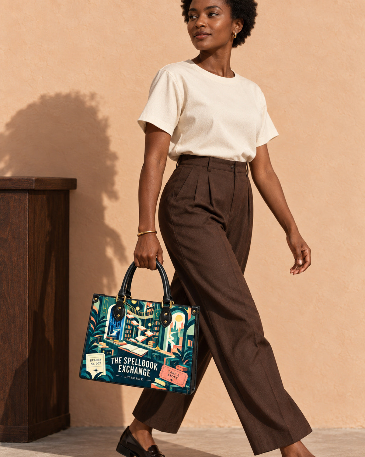 "The Spellbook Exchange" Leather Handbag