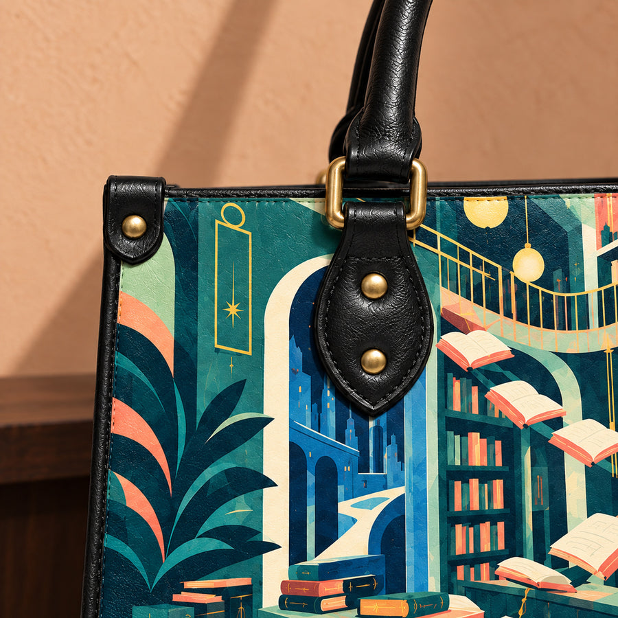 "The Spellbook Exchange" Leather Handbag