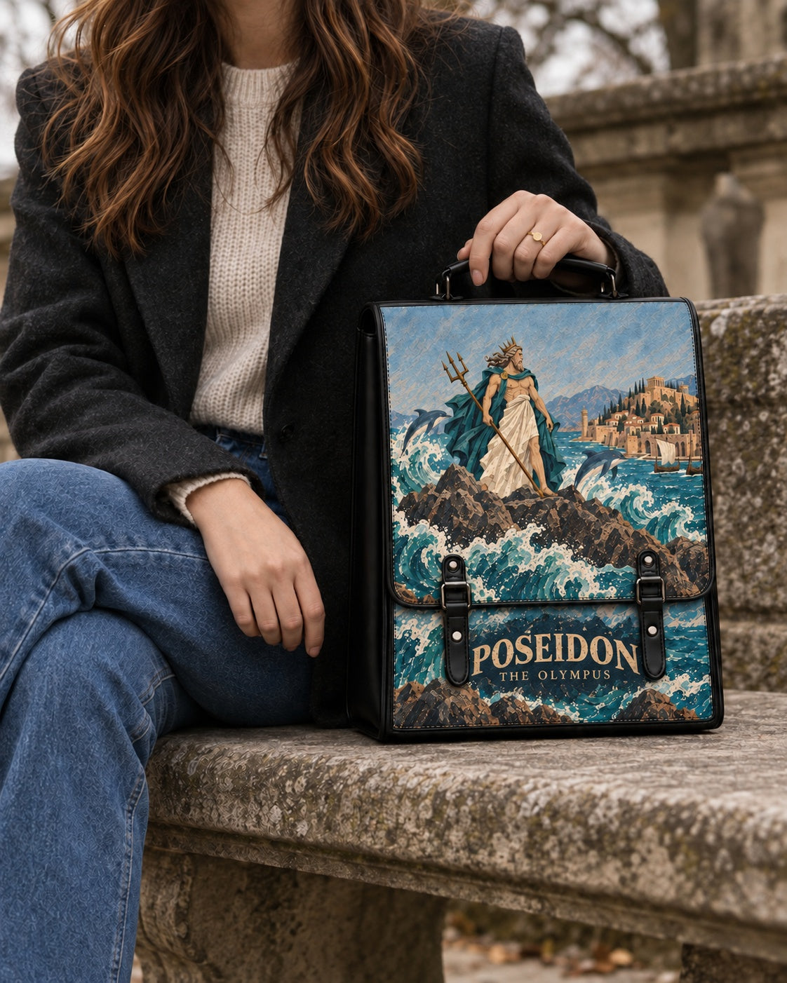 "Poseidon" Leather Backpack