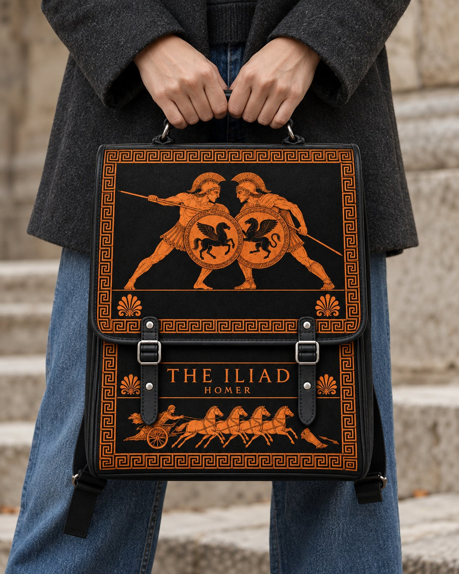 "The Iliad" Leather Backpack