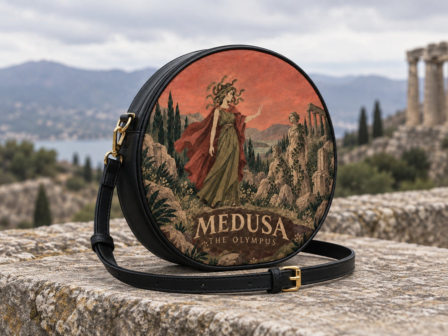 "Medusa" Circle Crossbody Bag