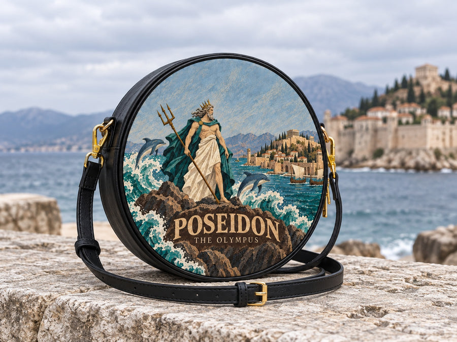 "Poseidon" Circle Crossbody Bag