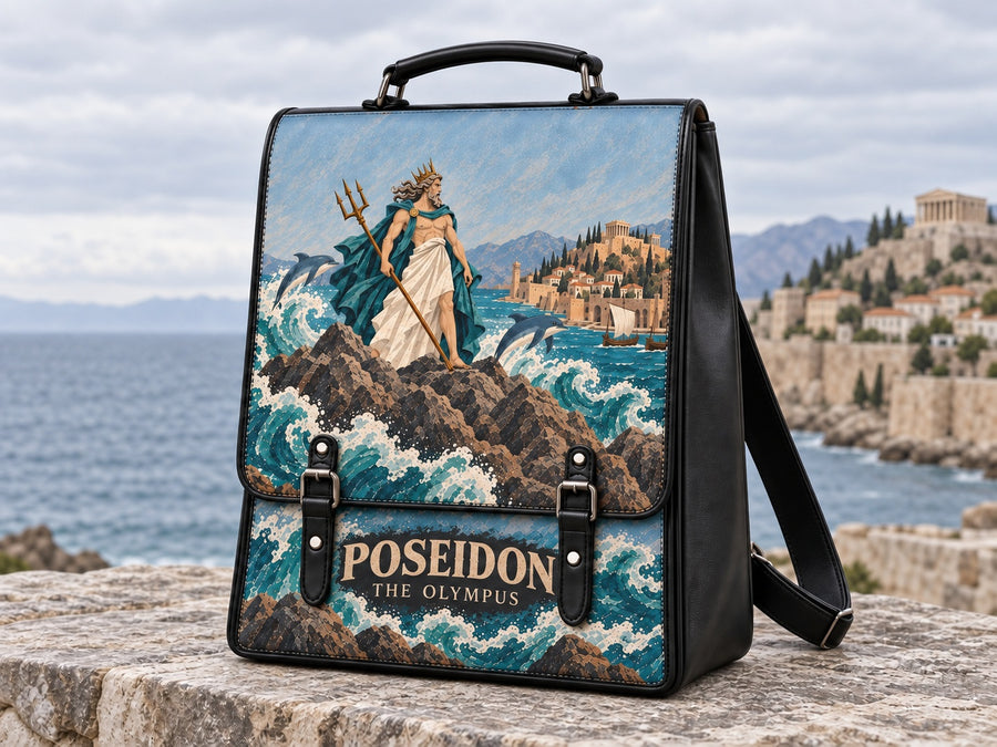 "Poseidon" Leather Backpack