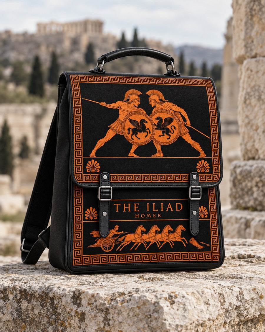 "The Iliad" Leather Backpack