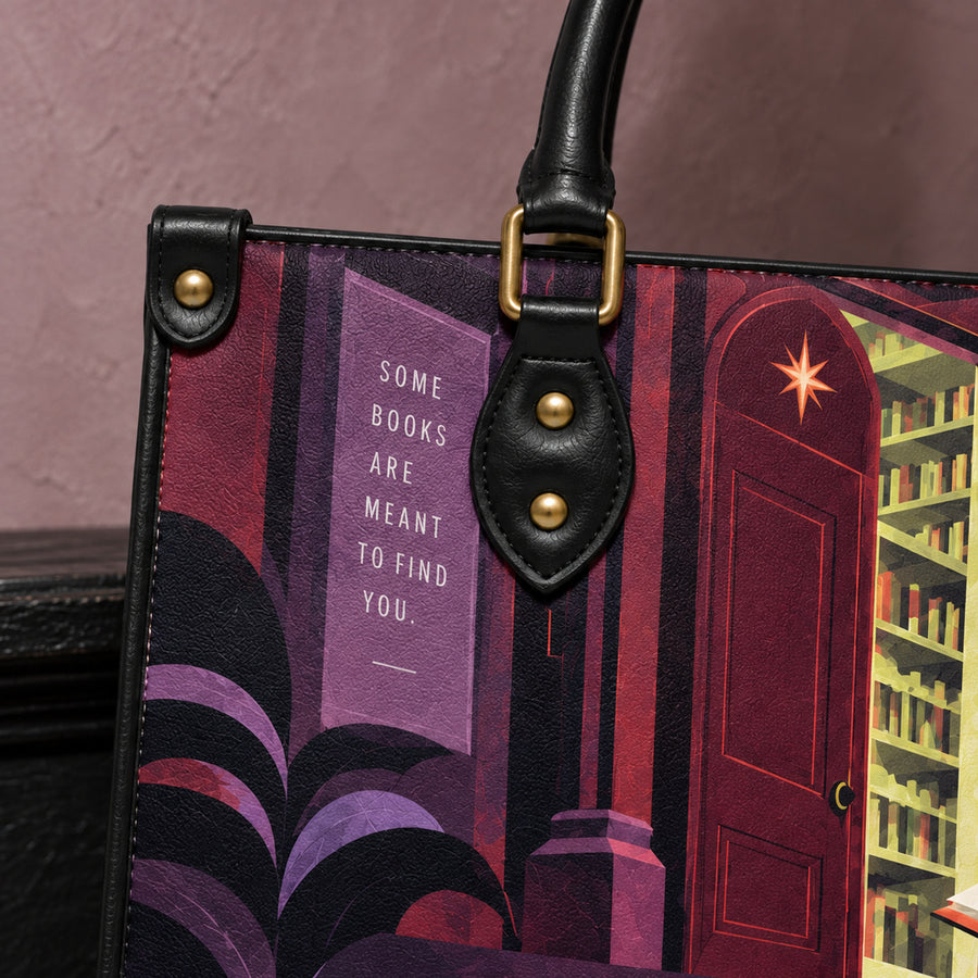 "The Forbidden Stacks" Leather Handbag