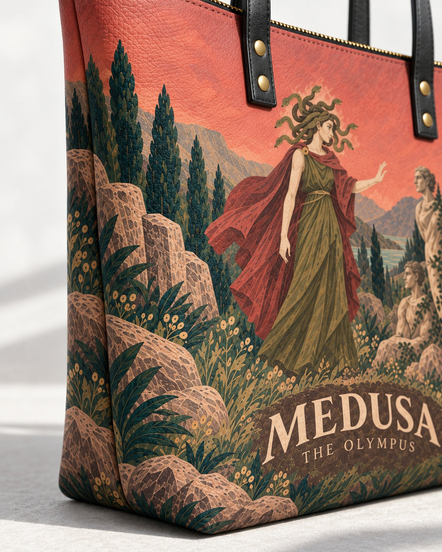 "Medusa" Leather Tote Bag