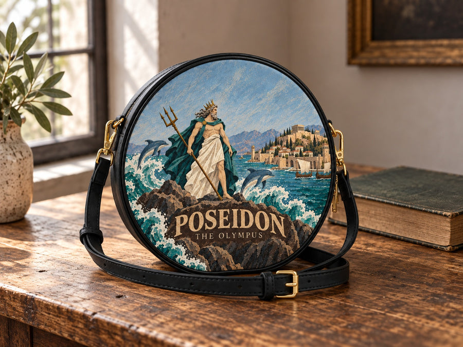 "Poseidon" Circle Crossbody Bag