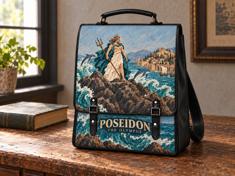 "Poseidon" Leather Backpack