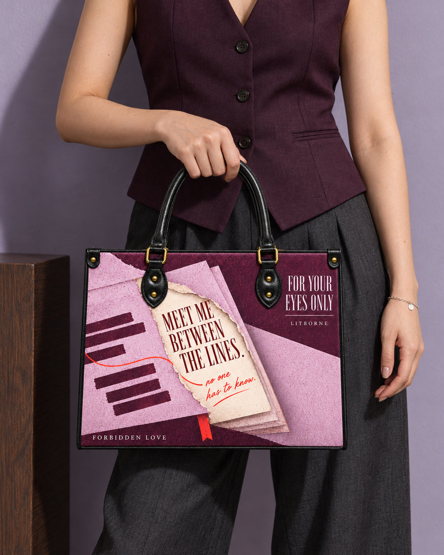 "For Your Eyes Only" Leather Handbag