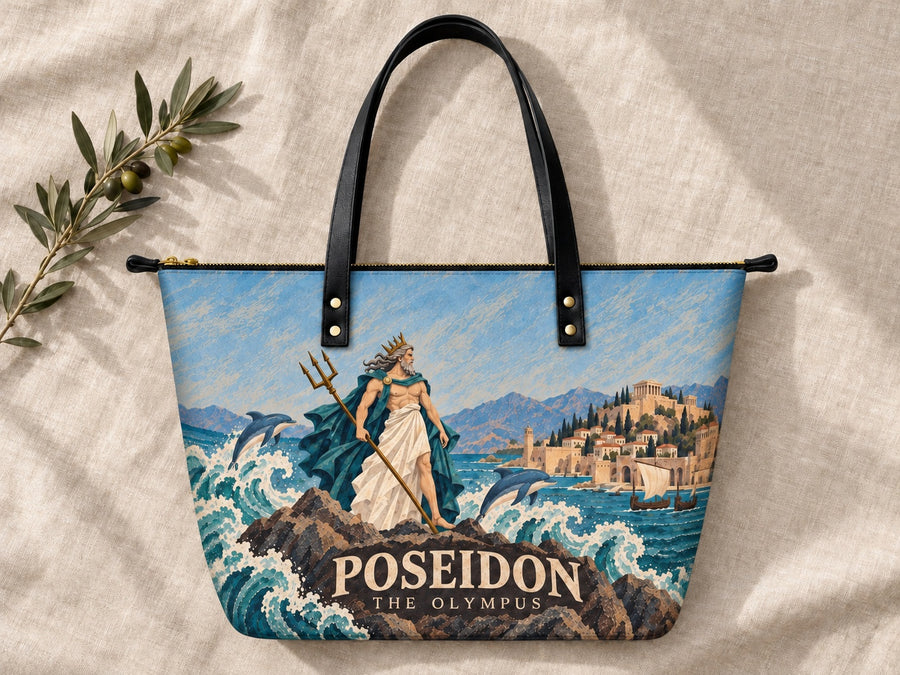 "Poseidon" Leather Tote Bag