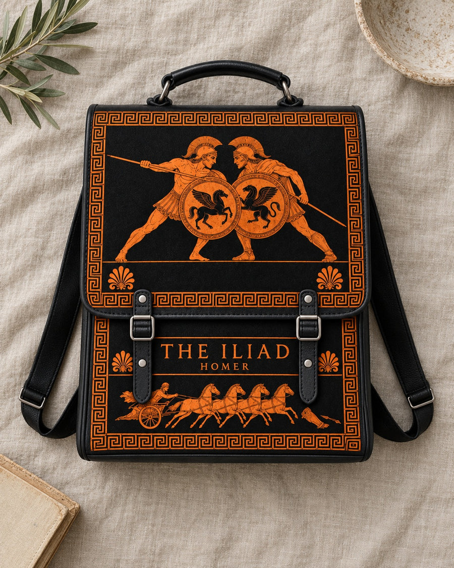 "The Iliad" Leather Backpack
