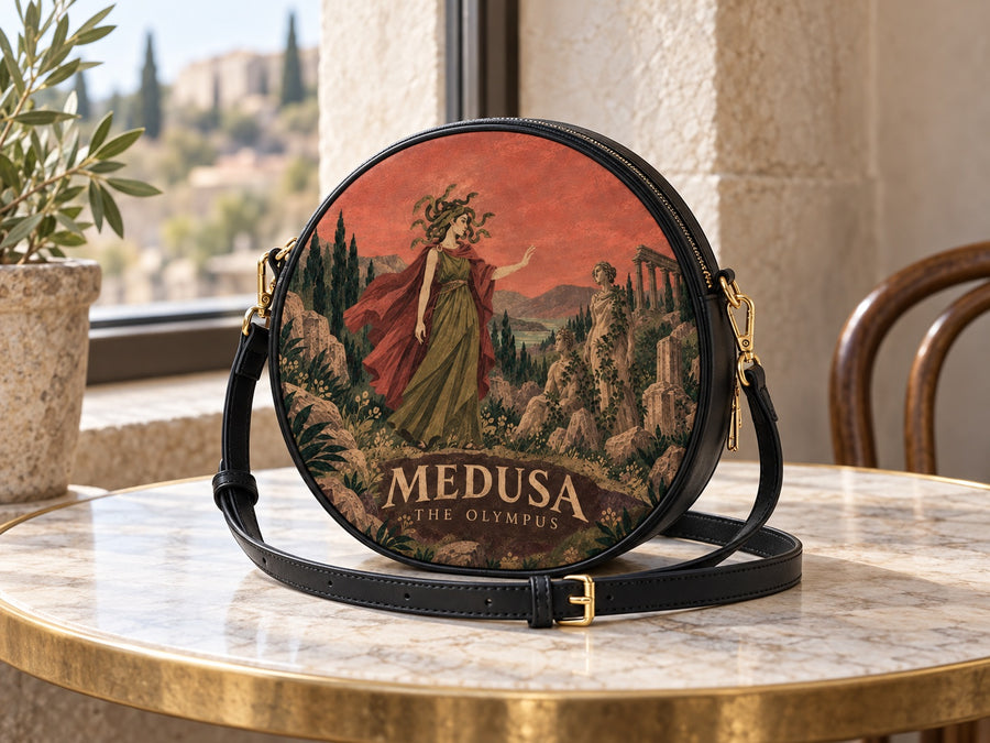 "Medusa" Circle Crossbody Bag