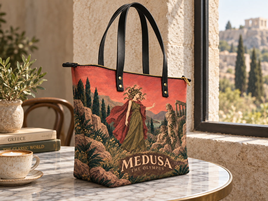"Medusa" Leather Tote Bag