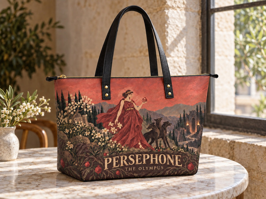 "Persephone" Leather Tote Bag