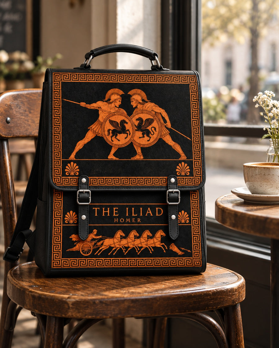 "The Iliad" Leather Backpack