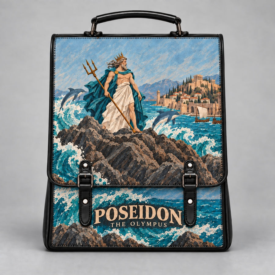"Poseidon" Leather Backpack