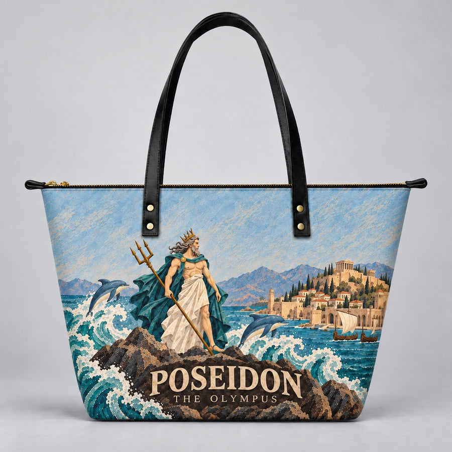 "Poseidon" Leather Tote Bag