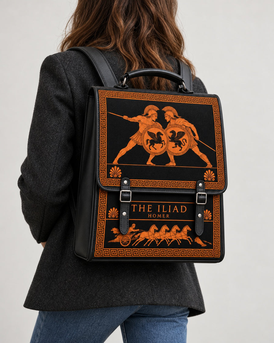 "The Iliad" Leather Backpack