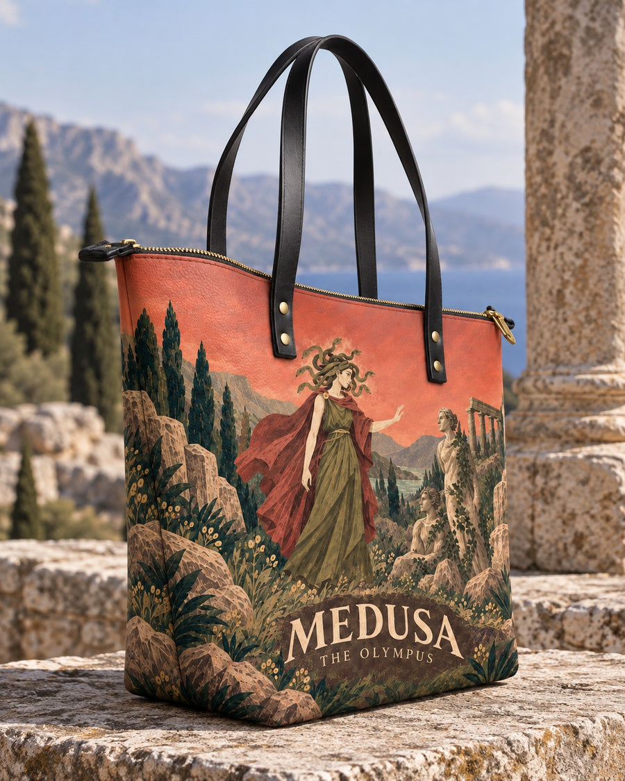 "Medusa" Leather Tote Bag