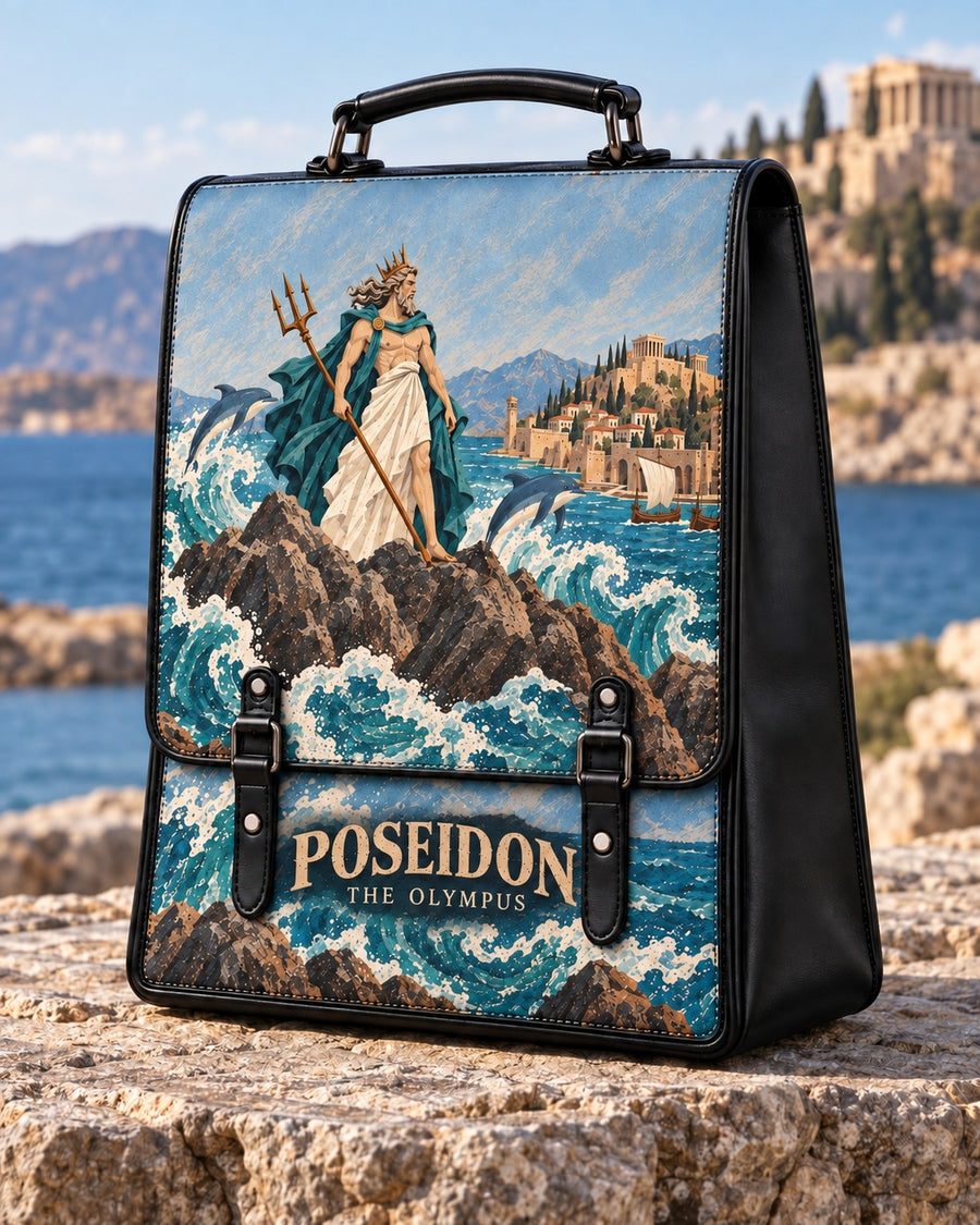 "Poseidon" Leather Backpack