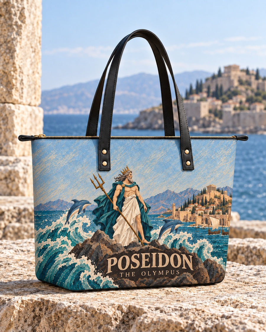 "Poseidon" Leather Tote Bag