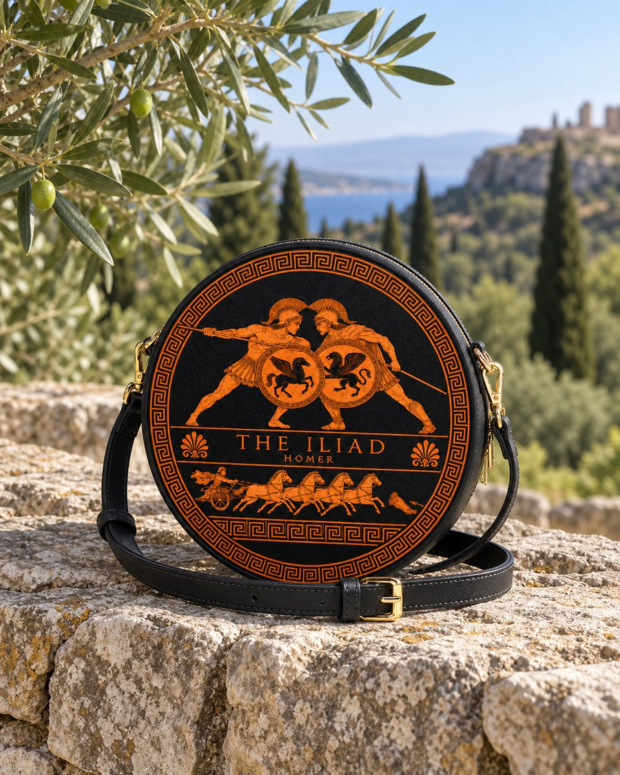 "The Iliad" Circle Crossbody Bag