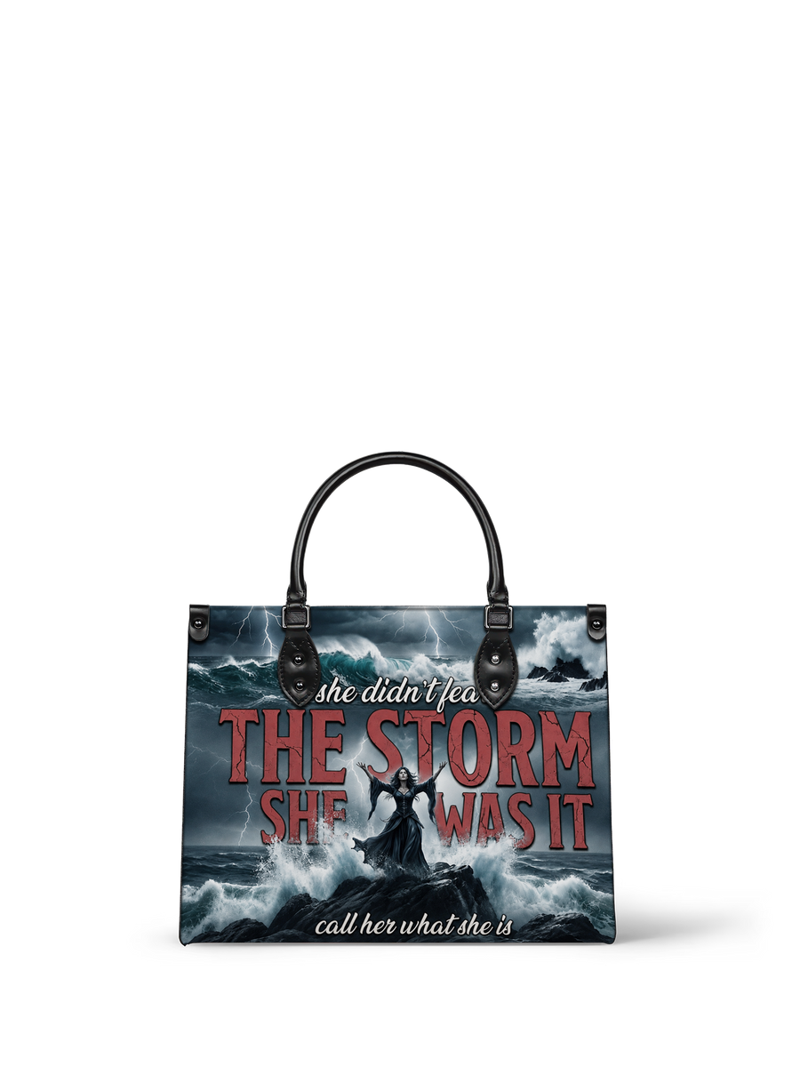 "She Was The Storm" Tempest Leather Handbag