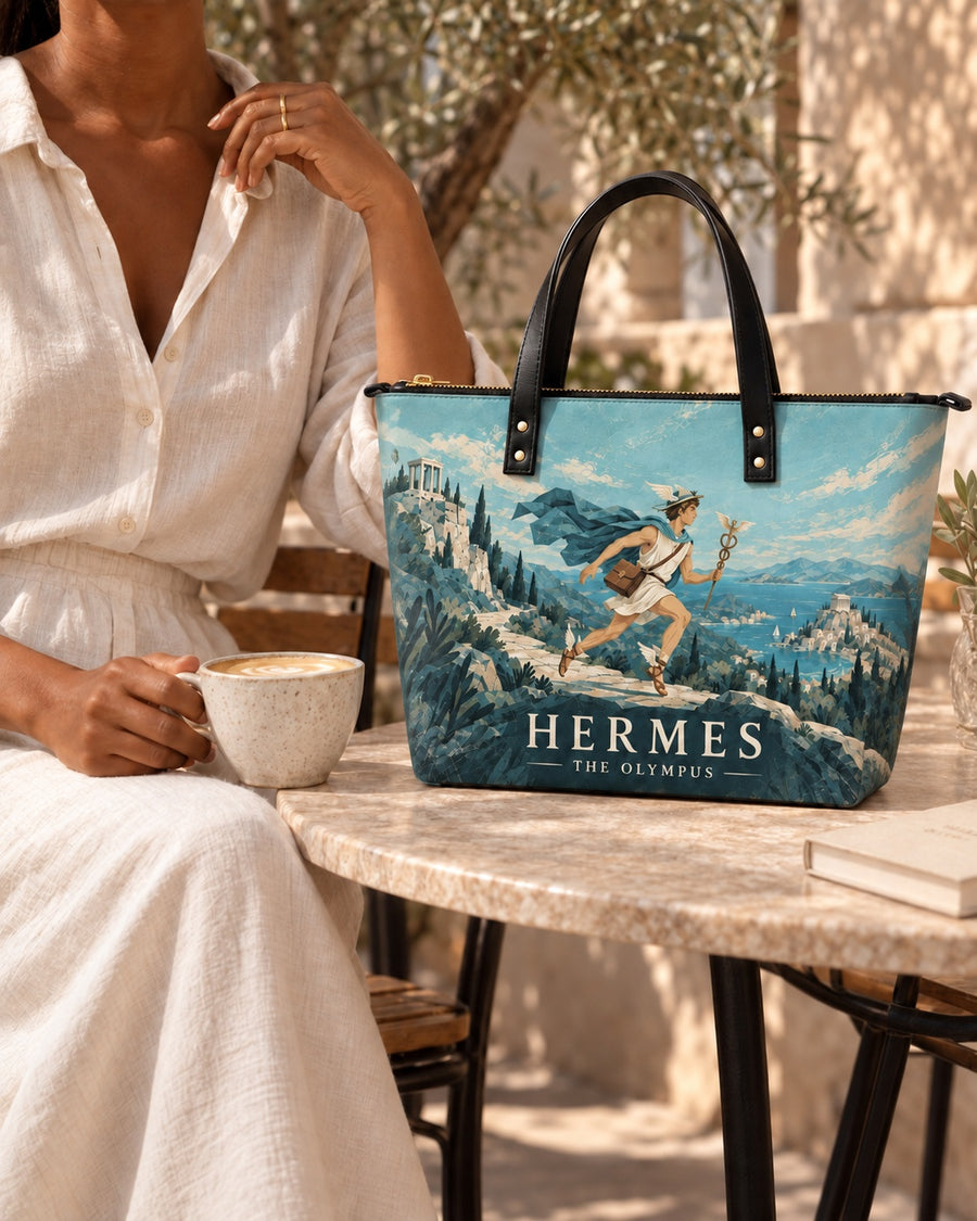 "Hermes" Leather Tote Bag