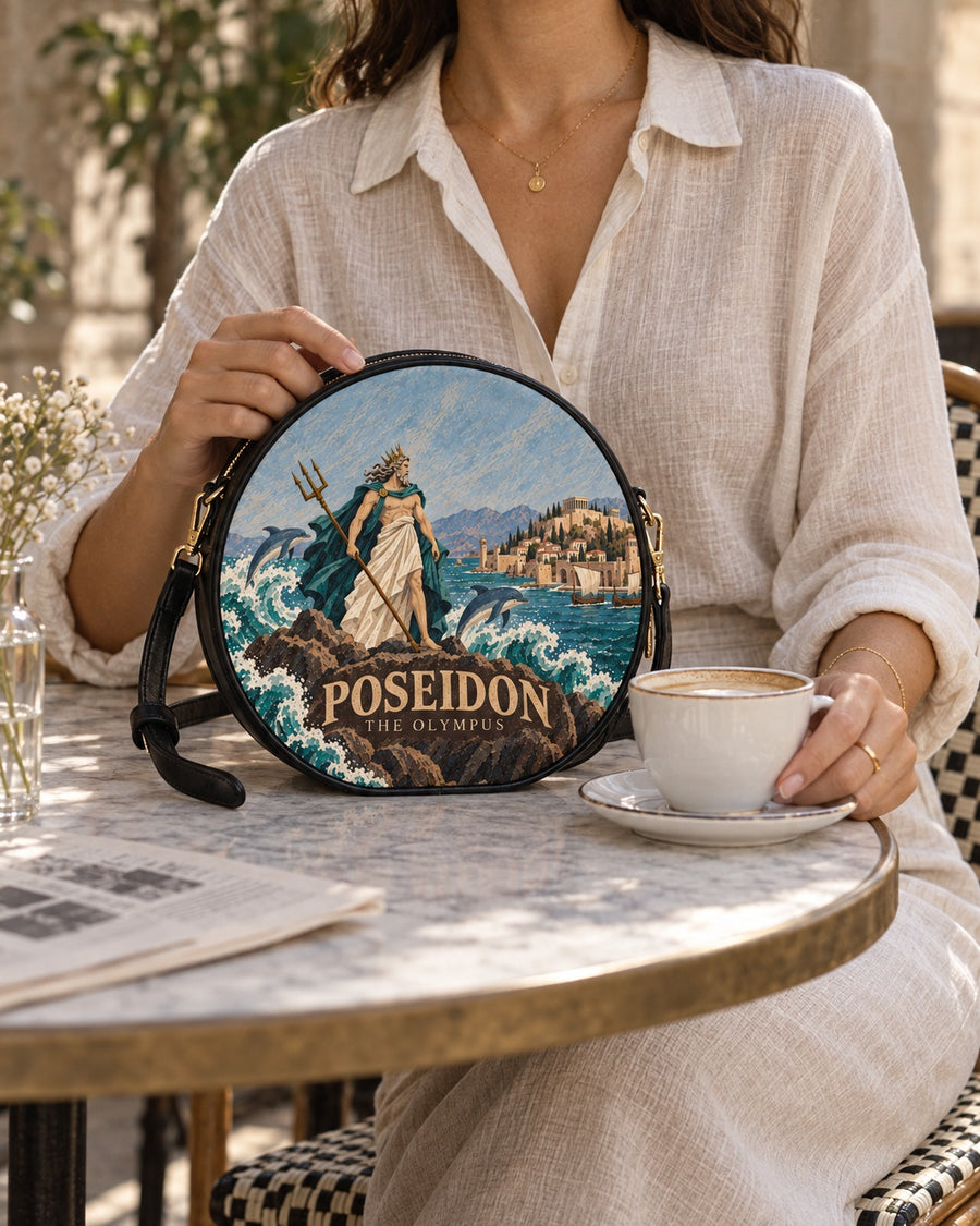 "Poseidon" Circle Crossbody Bag