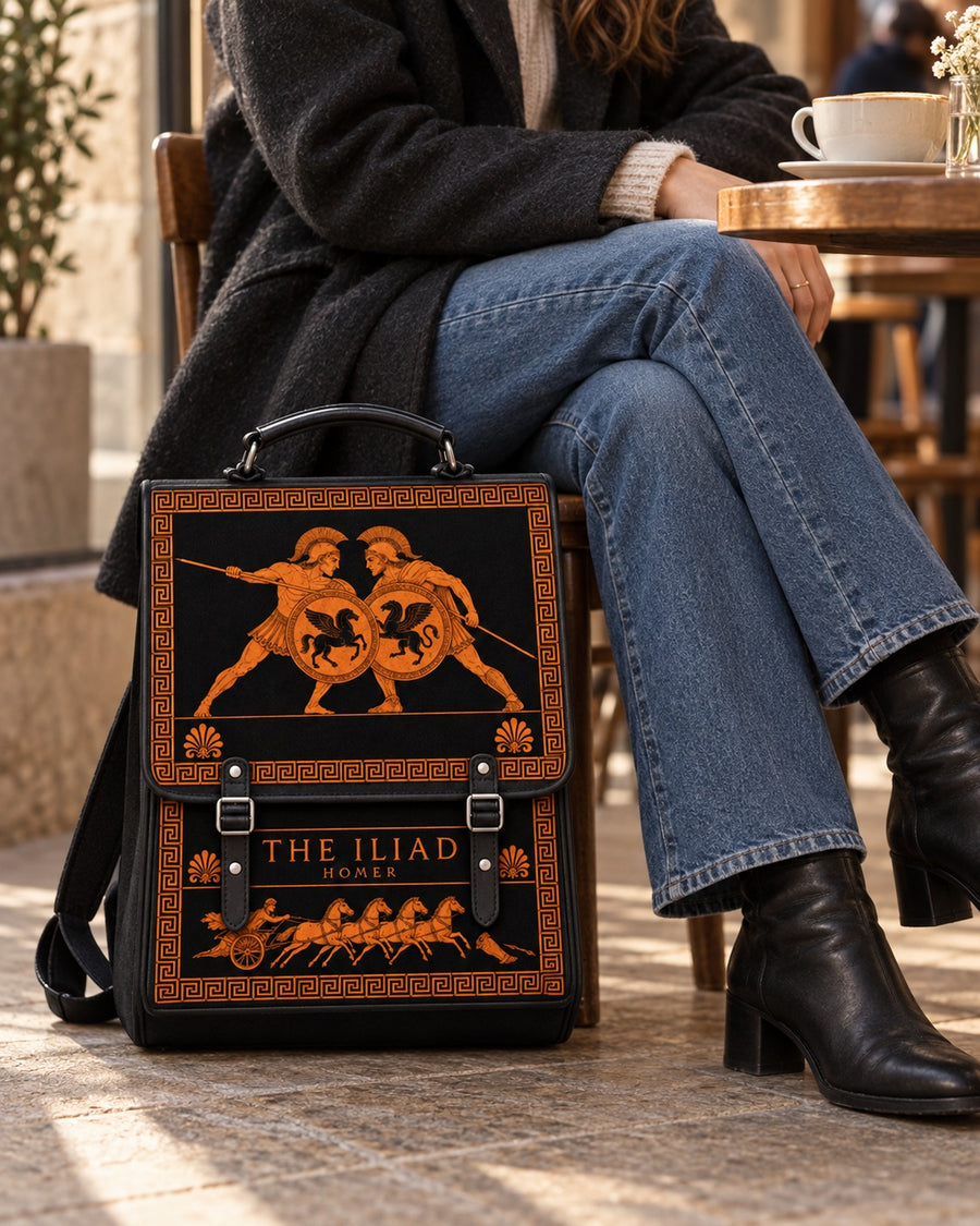 "The Iliad" Leather Backpack