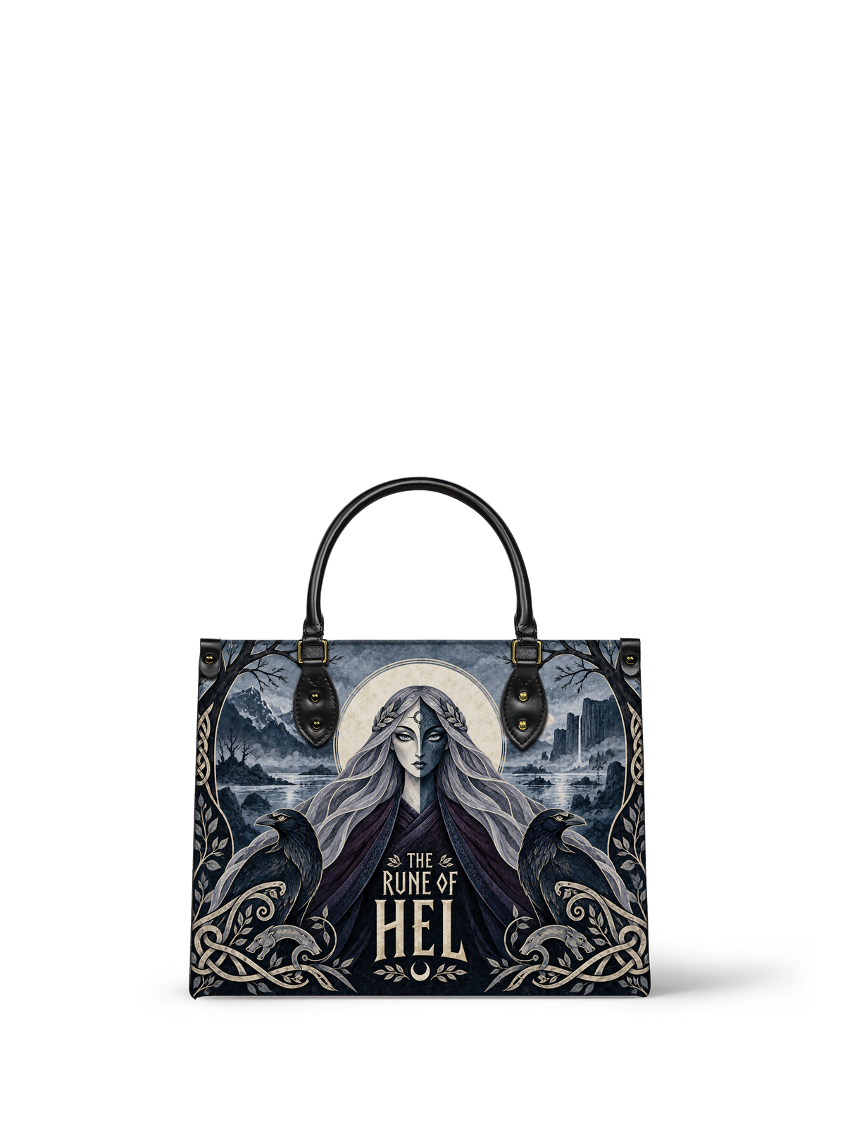 "The Rune of Hel" Leather Handbag