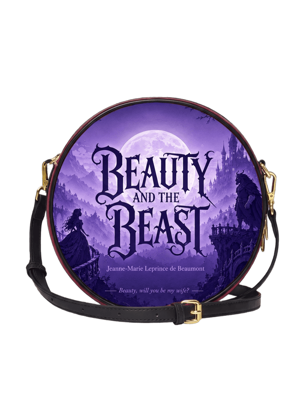 "Beauty and the Beast" Moonlit Rose Circle Crossbody Bag