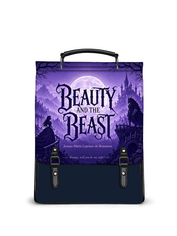 "Beauty and the Beast" Moonlit Rose Leather Backpack