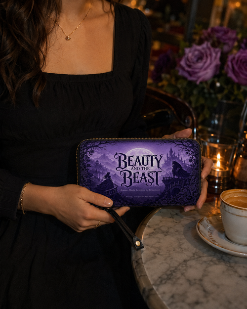 "Beauty and the Beast" Moonlit Rose Long Wallet