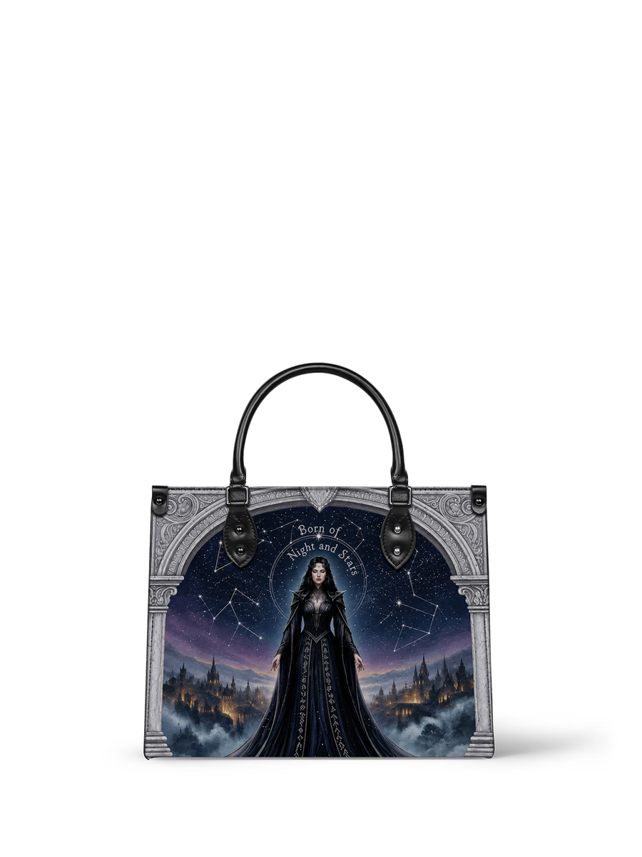 "Crowned in Constellations" Star Queen Leather Handbag