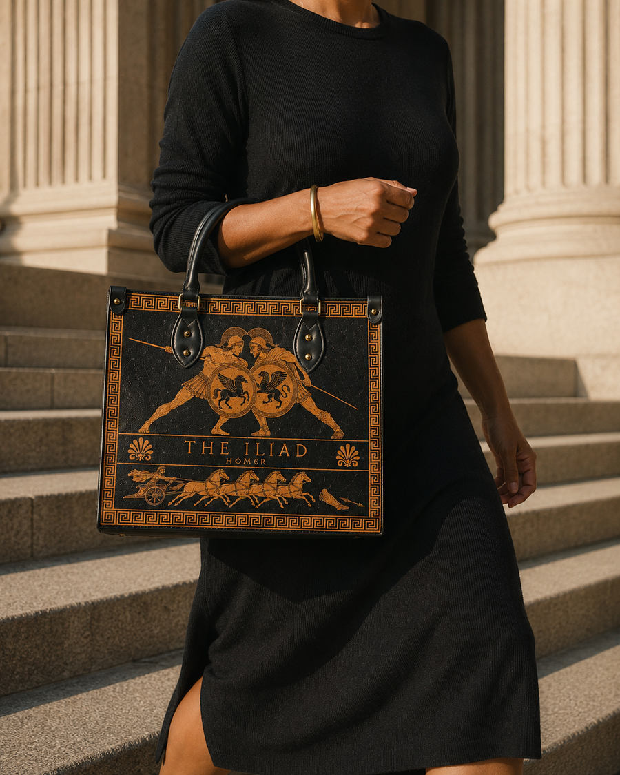 "The Iliad" Leather Handbag