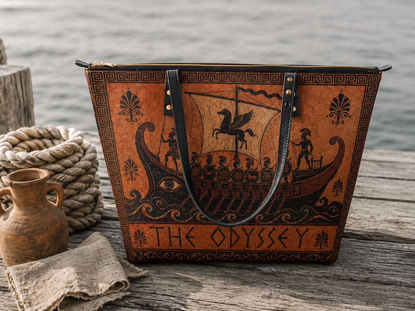 "The Odyssey" Leather Tote Bag