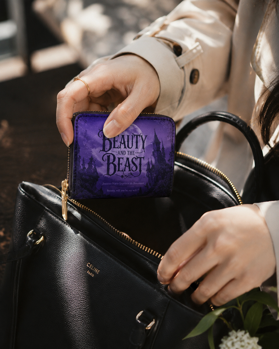 "Beauty and the Beast" Moonlit Rose Mini Wallet