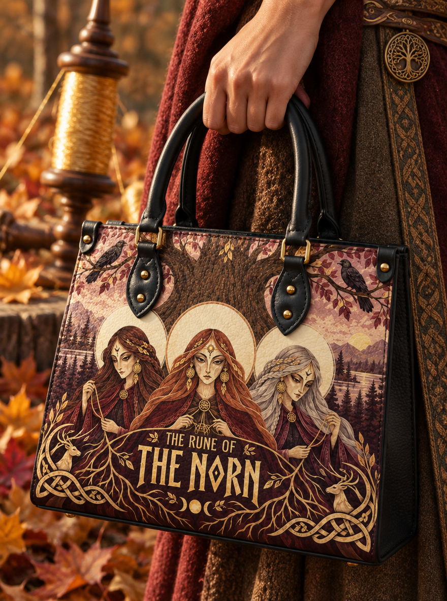 "The Rune of the Norn" Leather Handbag