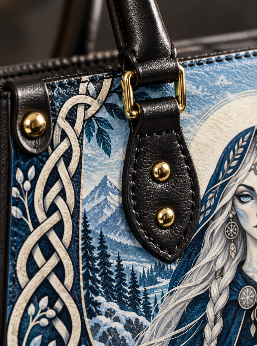 "The Rune of Skadi" Leather Handbag