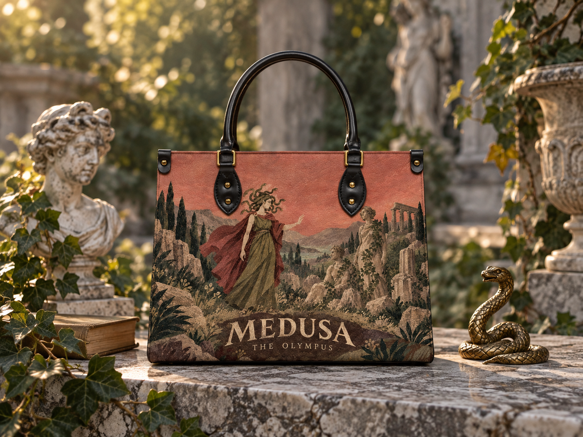 "Medusa" Leather Handbag