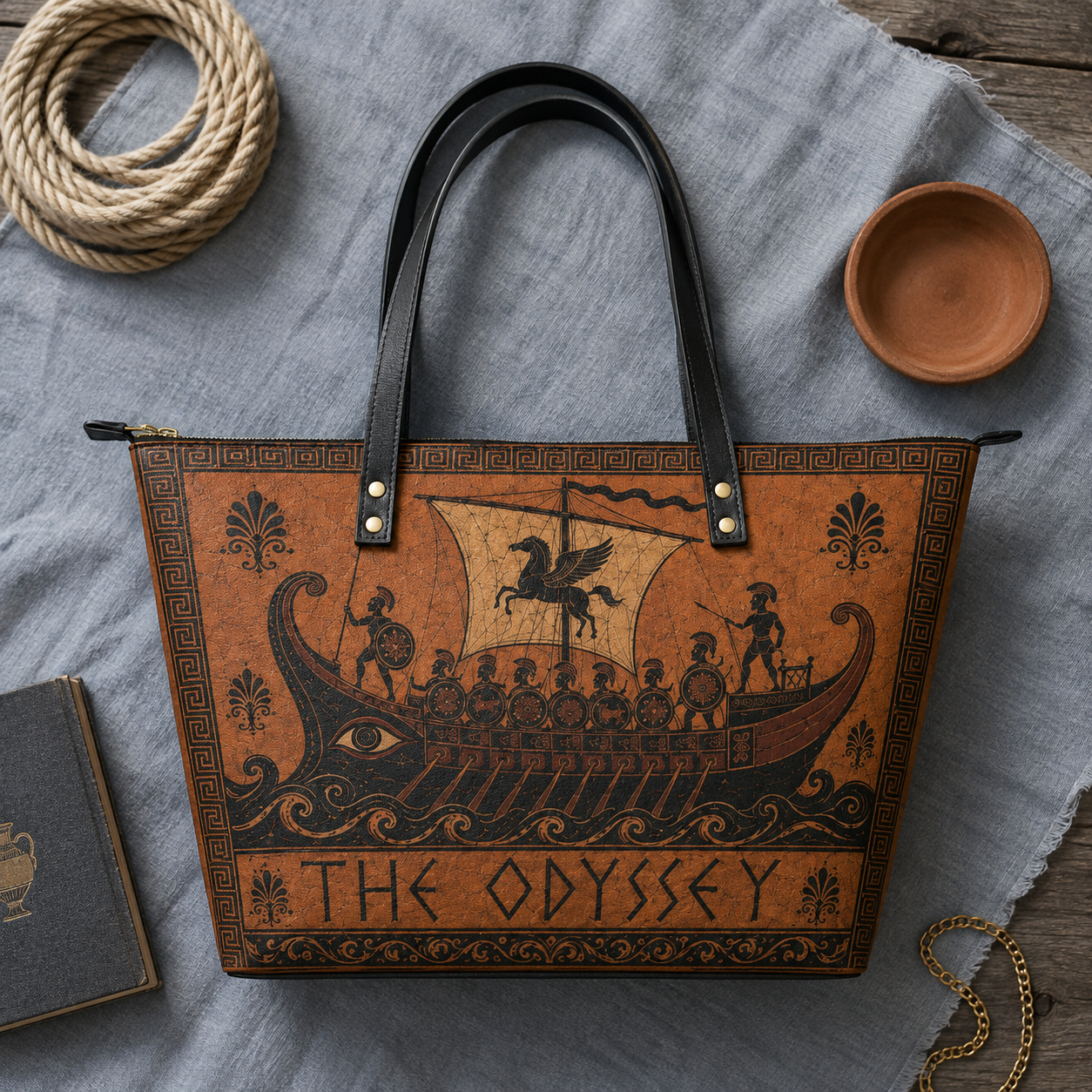 "The Odyssey" Leather Tote Bag