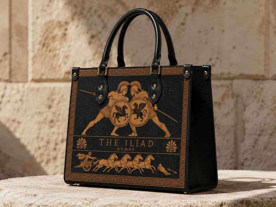 "The Iliad" Leather Handbag