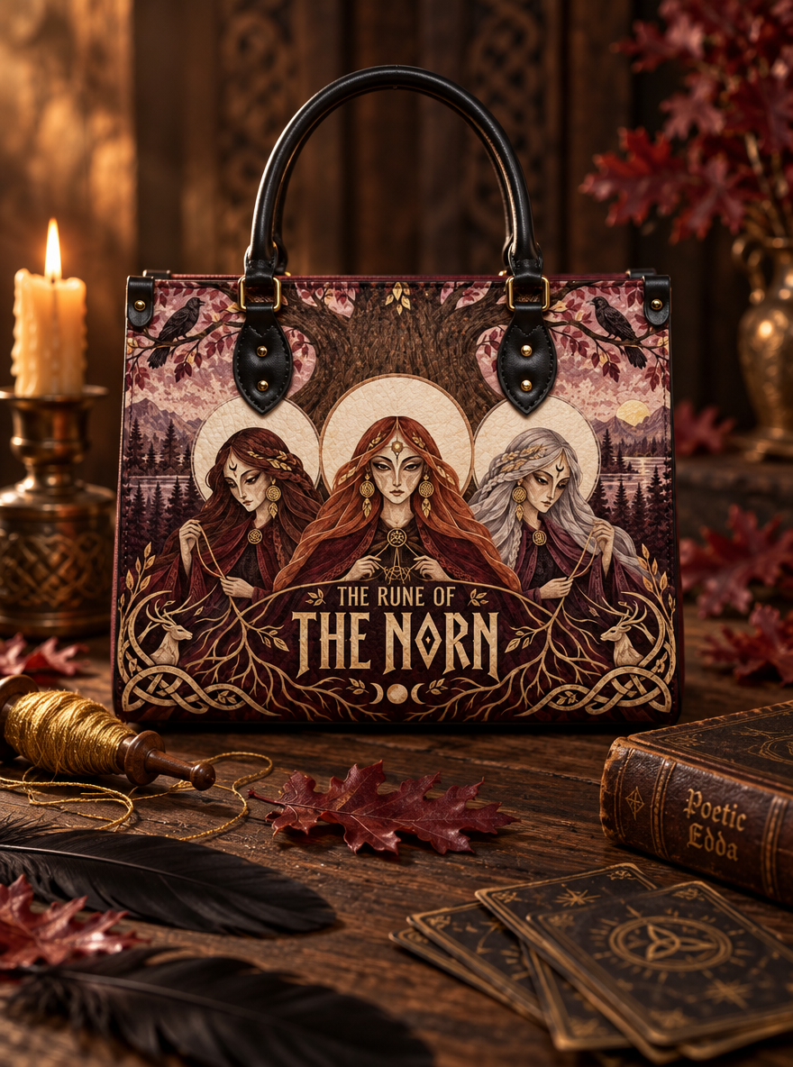 "The Rune of the Norn" Leather Handbag