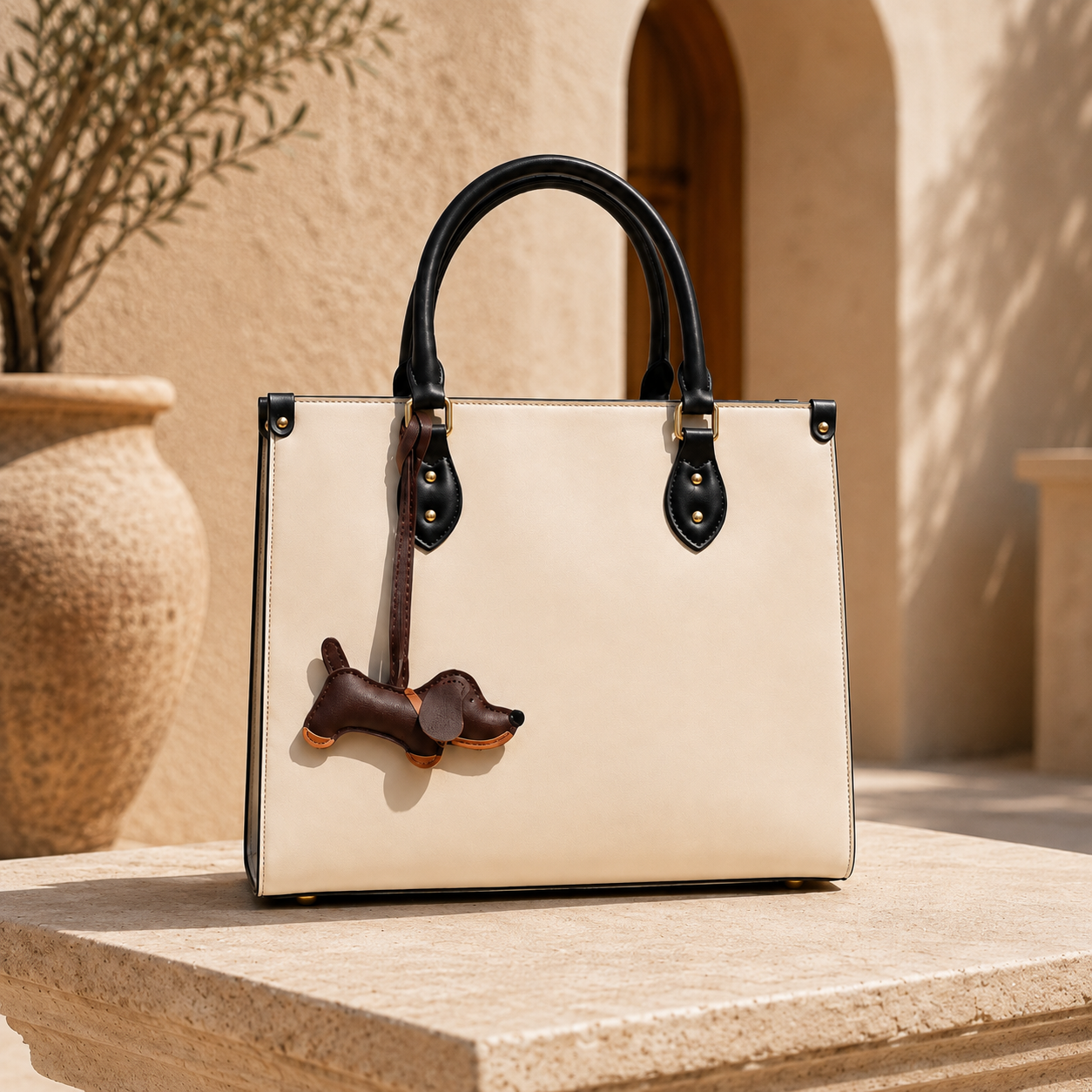 "The Footnote" Leather Bag Charm
