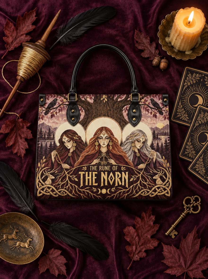 "The Rune of the Norn" Leather Handbag